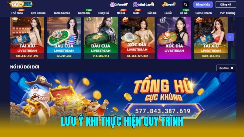 Các vấn đề cần lưu ý để thực hiện quy trình suôn sẻ