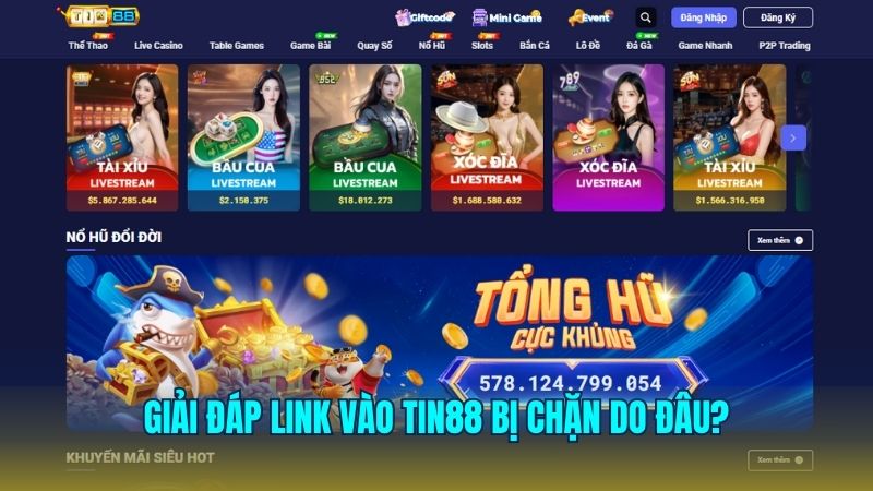Giải thích lý do link vào Tin88 bị chặn