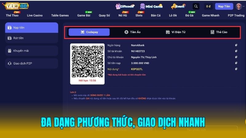 Tin88 cam kết an toàn về giao dịch nhanh chóng