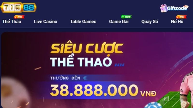 Tổng hợp khuyến mãi Tin88 - Cược thể thao thưởng khủng